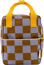 Sticky Lemon Farmhouse Backpack Small Checkerboard blooming purple - soil green