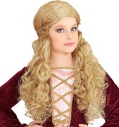 Widmann - Milady Pruik, Kind Middeleeuwen Blond - Blond - Carnavalskleding - Verkleedkleding