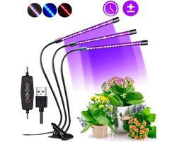 Kweeklamp LED Full Spectrum -Groeilamp - Grow Light -inclusief USB voeding en tafelclip -groeilamp voor de bloei van planten- zonlicht lampLed - Groei en Bloei - 60 Leds - 30W