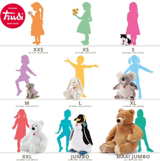 Trudi - Classic Hond Weimaraner Wolfgang (XL-22018) - Pluche knuffel - Ca. 27 cm (Maat M) - Geschikt voor jongens en meisjes - Grijs - Trudi