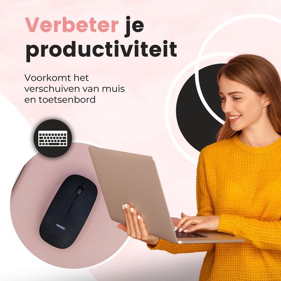 Siliconen Laptop Bureauonderlegger - Antislip Muismat Met Randbescherming, Duurzame Tafelbeschermer