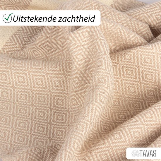 Carenesse Hamamdoek Classic 2-delige set 80 x 170 cm I Hamamhanddoeken 100% katoen blauw geruit I 2x absorberend en sneldrogend pestemal zwart geruit