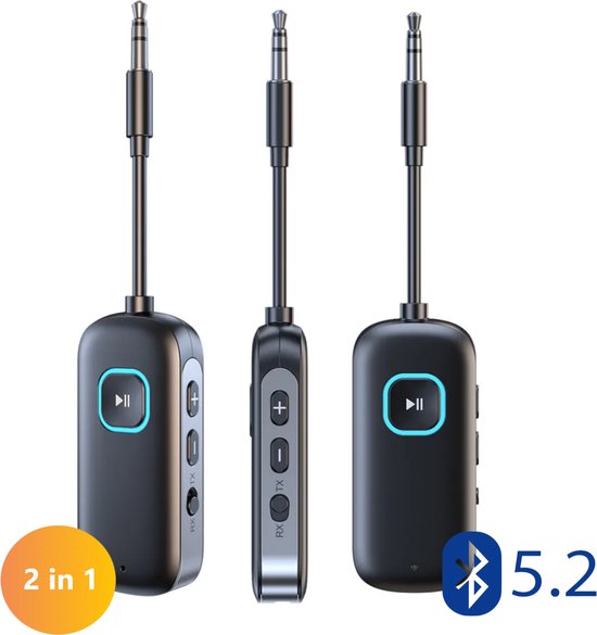 FlyAir Pro 2.0 - BT 5.2 Bluetooth Audio Transmitter / Receiver - Geschikt  voor 2x... | bol