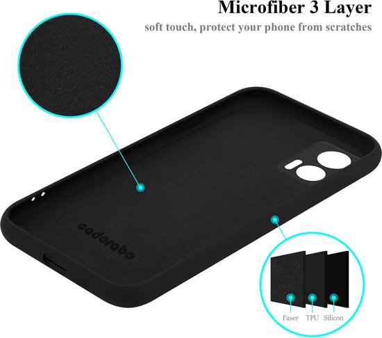 Coque Cadorabo compatible avec Motorola EDGE 30 NEO en NOIR LIQUIDE - Coque de protection en silicone TPU souple