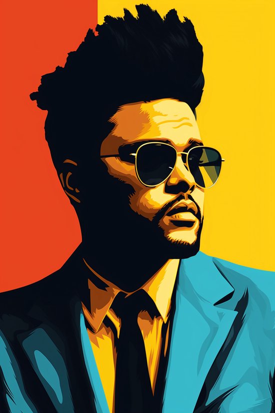 The Weeknd Poster | The Weekend | Poster The Weeknd | Zanger Poster | Poster Artiest | Woondecoratie | 61x91cm | Geschikt om in te Lijsten