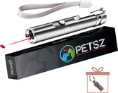 PETSZ Kattenspeeltjes - Laserpen - Laser - Kattenspeelgoed - USB - RVS Opbergblikje