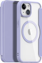 Dux Ducis - Coque iPhone 15 - Convient pour Magsafe - Book Case - Violet