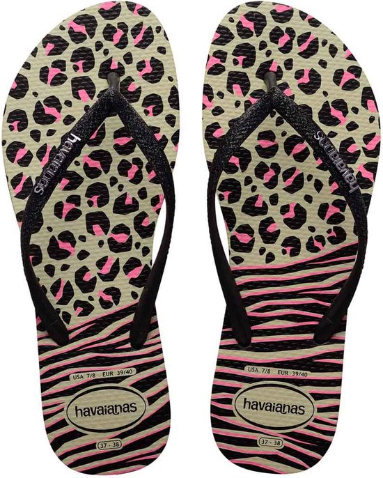 HAVAIANAS SLIM ANIMALS MIX Black grey