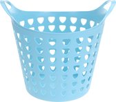 Excellent Houseware Panier à linge flexible - bleu - 26 litres - plastique - 40 x 42 cm