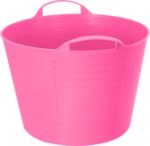 Excellent Houseware Flexibele emmer - roze - 27 liter - kunststof - 40 x 35 cm