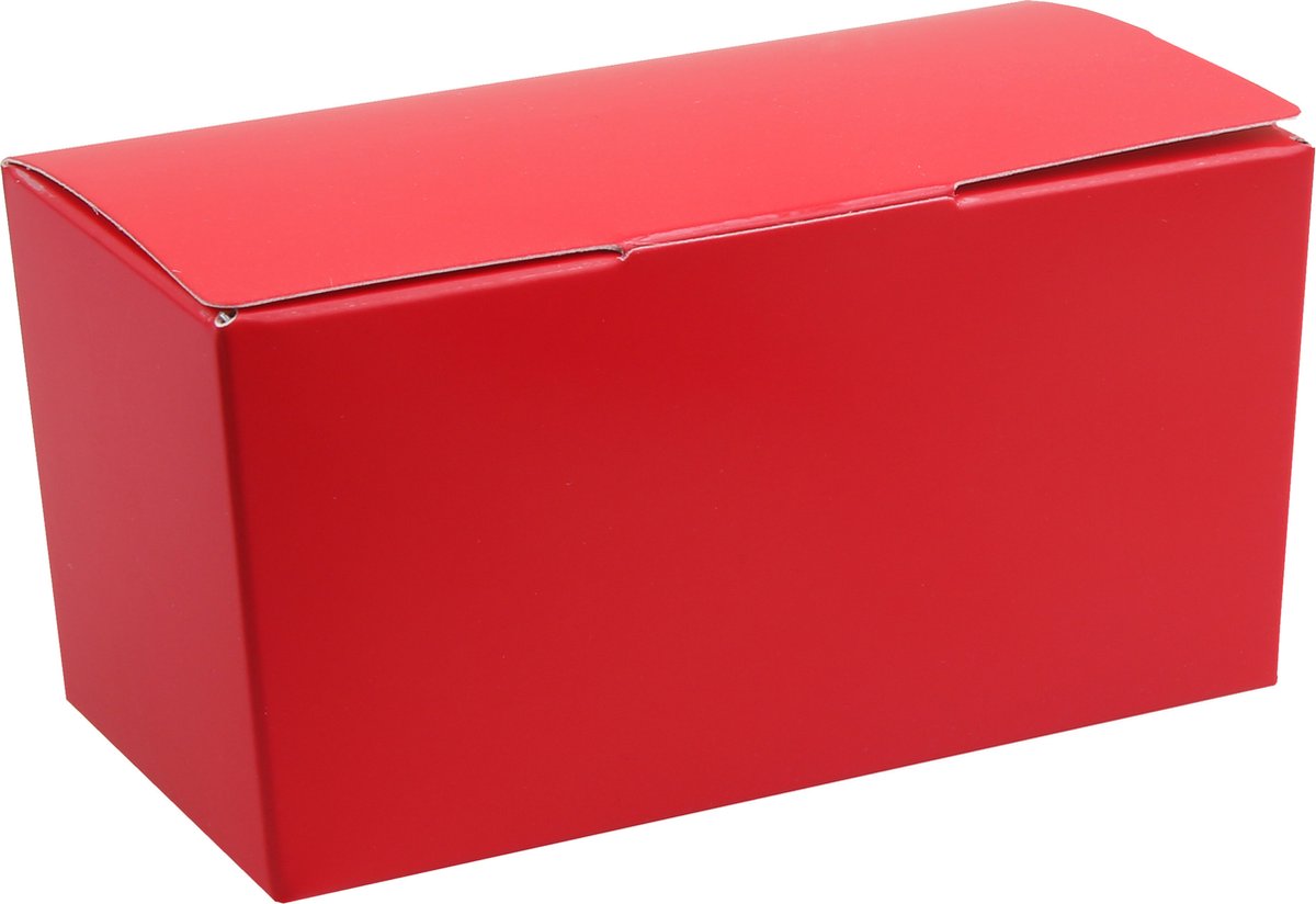 Santex cadeaudoosje/bonbondoosje - 12 x 6 cm - Bruiloft bedankje - 25x stuks - rood - 250 gram