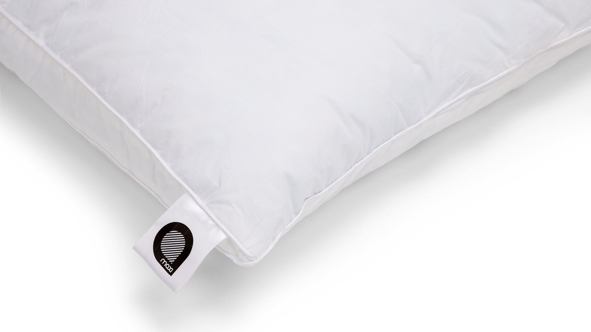 Maxi Cloud Hoofdkussen - 50% Ecodown en 50% traagschuim vlokken - Anti allergie - Zij & rugslapers - 60x70 cm