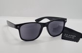 Unisex bril op sterkte +1,0 met etui en doekje, getinte grijze/zwarte lenzen, groete zwarte montuur / READING SUNGLASSES / lunette de lecture / Aland optiek / 010823