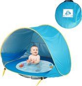 RAMBUX® - Strandtent - Zwembad - Licht Blauw - Pop Up Tent - UV en Wind Werend - Zwembad Baby - Windscherm Speeltent