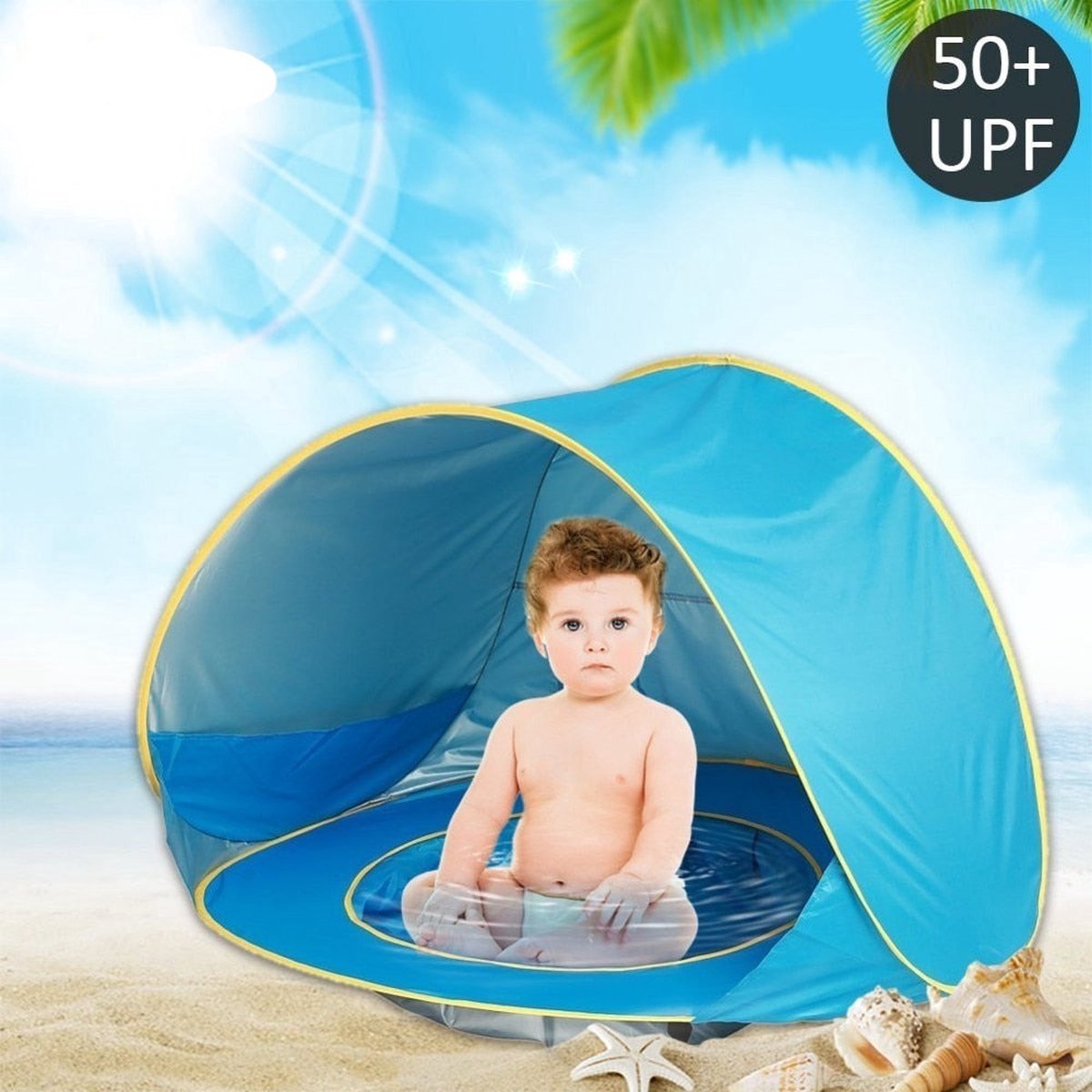 Peradix Kinderbad En Ballenbak 2-in-1 – Draagbare Pop-uptent Met UV-bescherming En Klamboe, Geschikt Voor Kinderen En Huisdieren