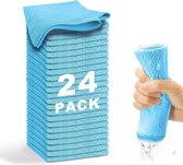Microfiber reinigingsdoek-24 stuks (13x13 inch) 2100-serie ultrazachte, zeer absorberende doeken voor reiniging, herbruikbare en pluisvrije schoonmaakhanddoeken voor huishouding-machinewas