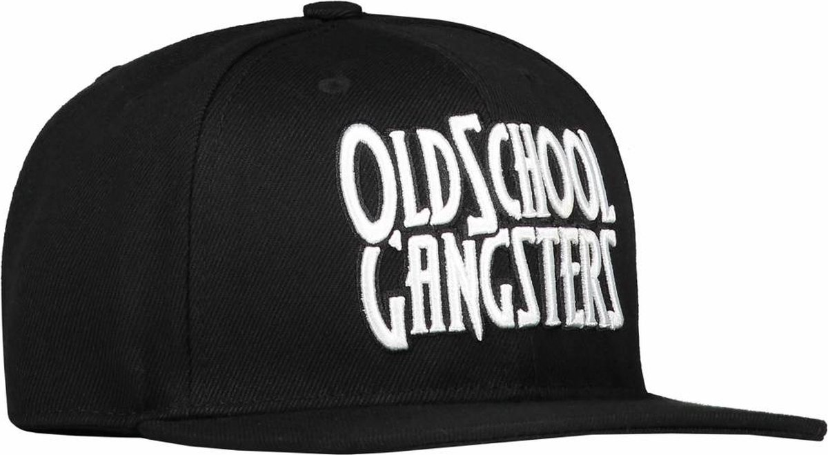 Oldschool Gangsters t shirt met logo zwart