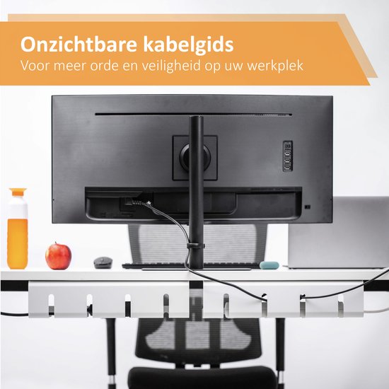 Stilemo Kabelgoot Bureau - 2-delig - Kabelhouder 43 CM - Zwart - Bol