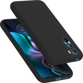 Coque Cadorabo pour Motorola EDGE 30 en NOIR LIQUIDE - Housse de protection en silicone TPU flexible Case Cover