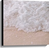 Canvas - Water - Zee - Strand - Zand - 60x60 cm Foto op Canvas Schilderij (Wanddecoratie op Canvas)