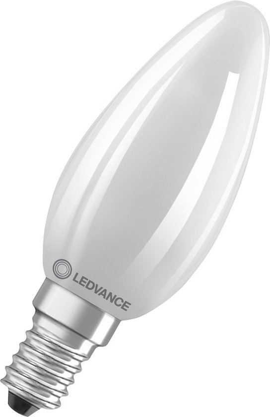Ledvance Classic LED E14 Kaars Filament Mat 5.5W 806lm - 827 Zeer Warm Wit | Vervangt 60W