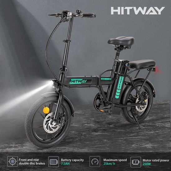 Hitway bk5 elektrische vouwfiets,e-bike,elektrische fiets,250w motor,25km/h