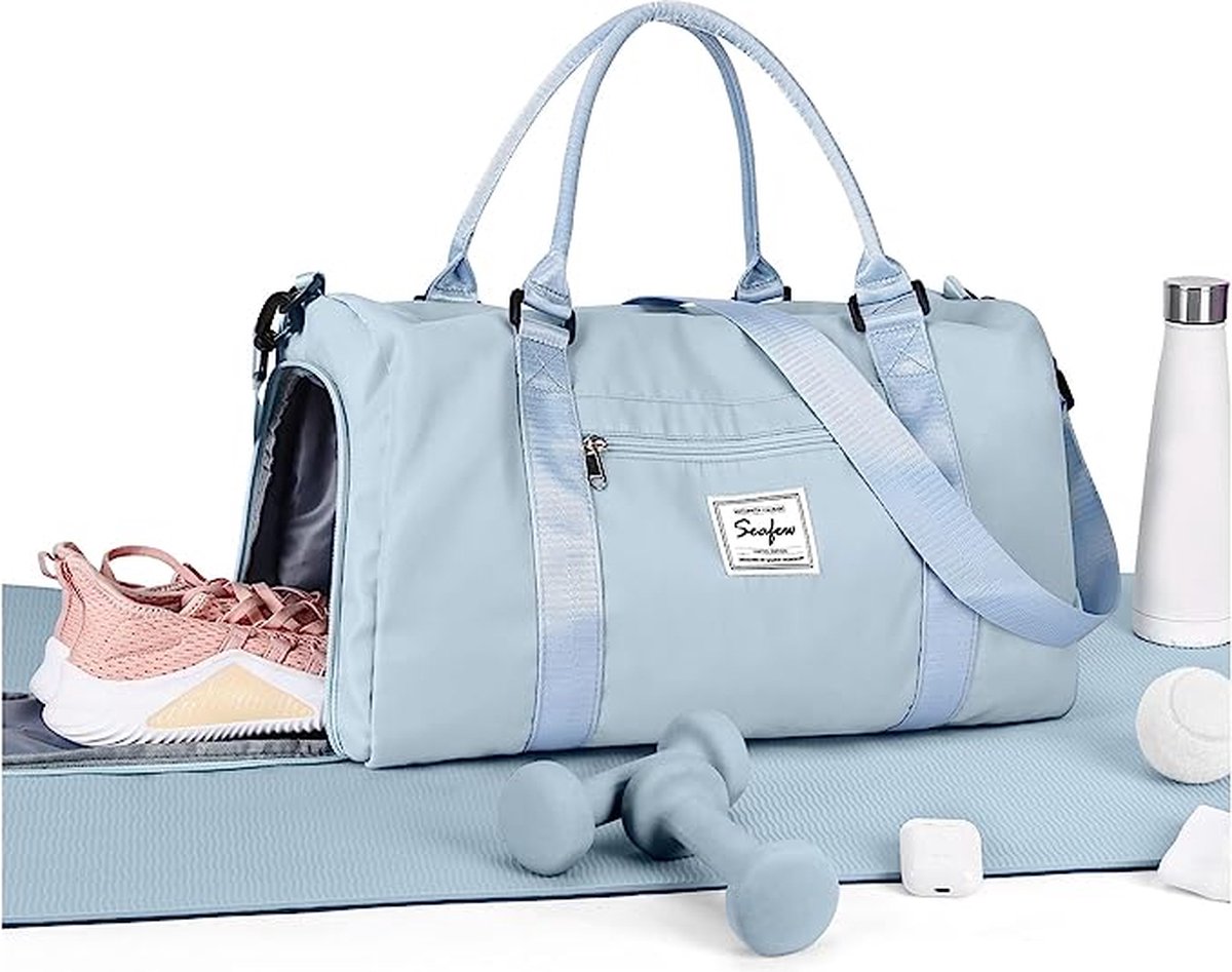 Gym Duffle Bag Imperméable à l'eau Grands sacs de sport Sac de voyage Sacs  de voyage avec chaussures Compartiment Weekender Sac de nuit Hommes Femmes