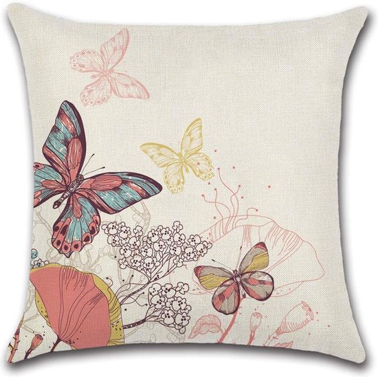 ONFAON Set Di 4 Federe Per Cuscini Natalizie 45x45 Cm - Con Alberi, Renne E Fiocchi Di Neve - Decorazione Per Divano, Camera Da Letto, Casa
