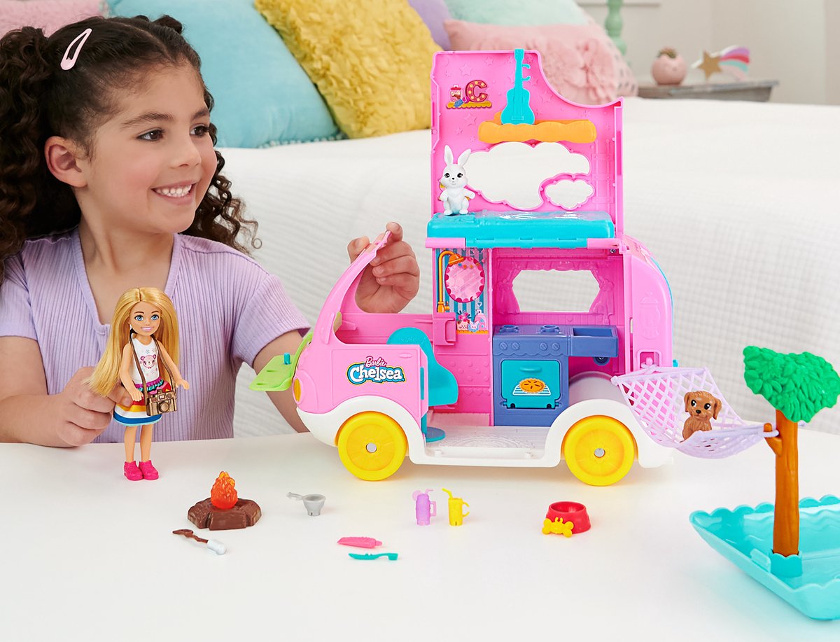 Barbie Chelsea Camper met hondje en konijn - Speelfigurenset — afbeelding 10