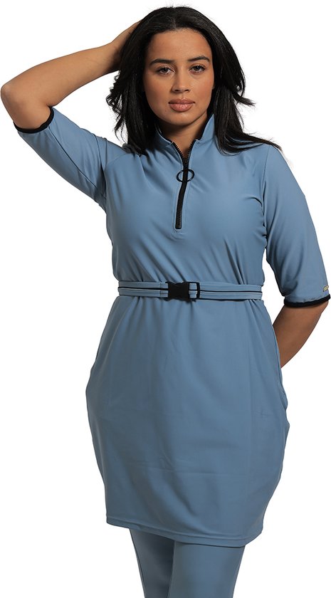 Bescheiden Badpak 2 Stuk Elegante Korte Mouw Burkini Surfing Badmode, t2, 6XL