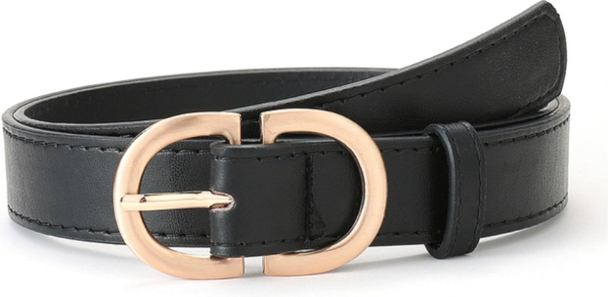 Simple Riem - Zwart | Riemmaat 90 cm | 102 x 3 cm | Kunstleer / Staal | Fashion Favorite