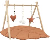 Tapis de gymnastique et de jeu pour bébé MorDesign Leaf Wood Rust