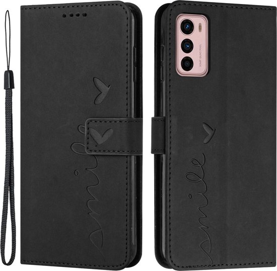 Coque Motorola Moto G42 - Coverup Smile Book Case - Zwart