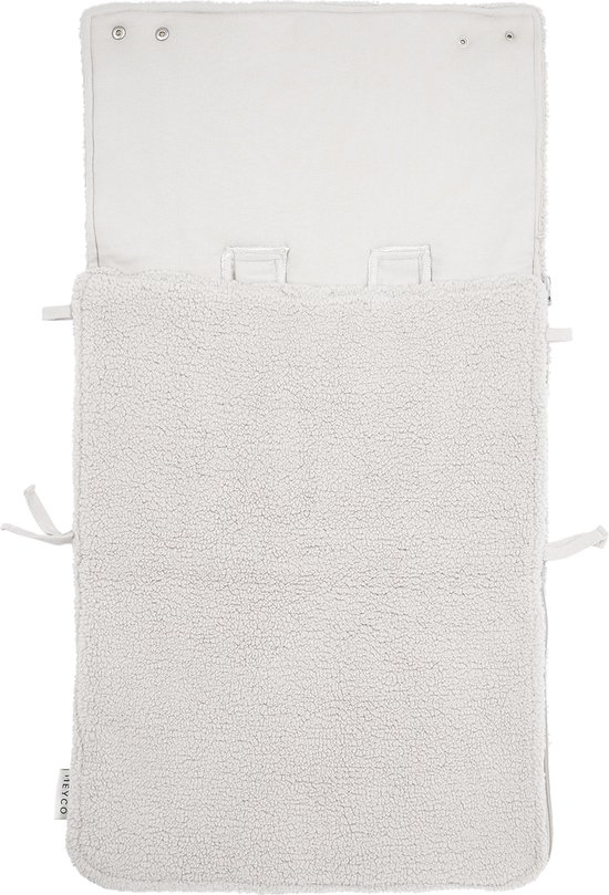 Meyco Baby Teddy voetenzak - greige - 40x82cm — afbeelding 3