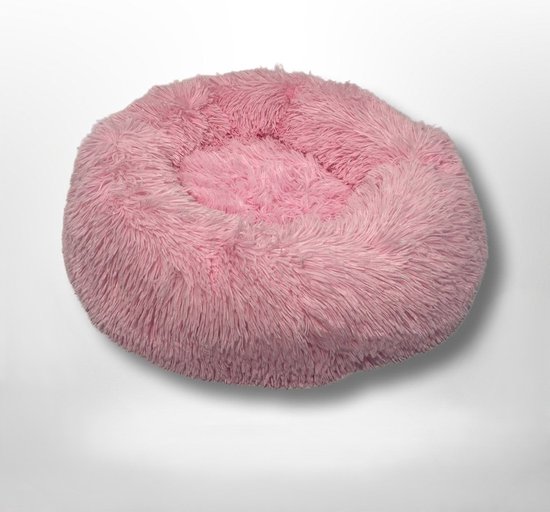 Luxe kattenmand - Hondenmand - Antislip kattenkussen - Wasbaar hondenkussen - Roze 40 cm