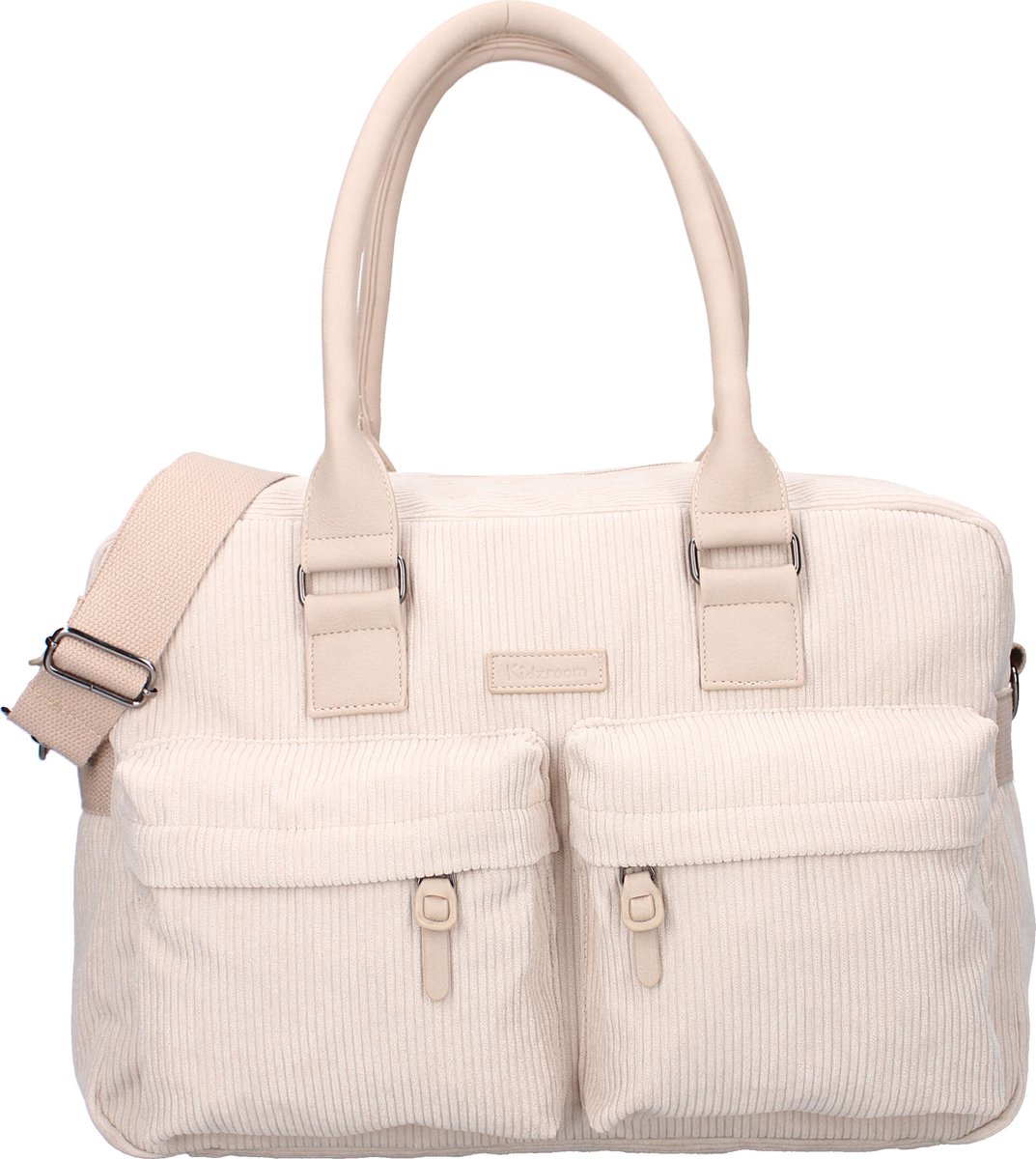 Kidzroom Care Vienna Dream And Laugh Luiertas - Beige - Verschoonmatje - Verstelbare schouderband - Ophanglussen kinderw...
