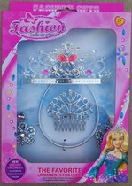 Prinses Fashion - play set - Prinsessenkroon - verkleedset - diadeem - oorbellen - kroon - princes - verkleedset