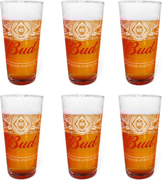 Bud - King of Beers Glas - Vaas - 25 cl - Doos 6 stuks