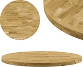 vidaXL Plateau de table rond 44 mm 400 mm chêne massif