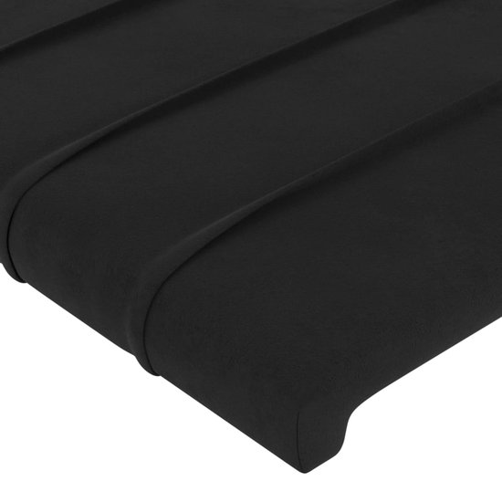 vidaXL - Tête de lit - avec - bords - 93x23x118/128 - cm - velours - noir