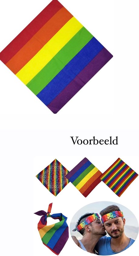 Akyol - Pride sjaal - Bandana - Pride - Sjaal - Regenboog - LGBT - Kado - Geschenk - pride - Gift - Verjaardag - Feestdag - Verassing - Respect -regenboog bandana