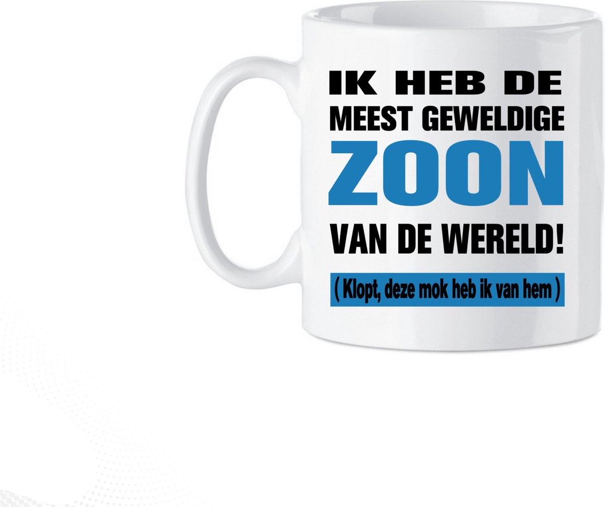 Koffie beker tekst ik heb de meest geweldige zoon -grappige thee mok vader