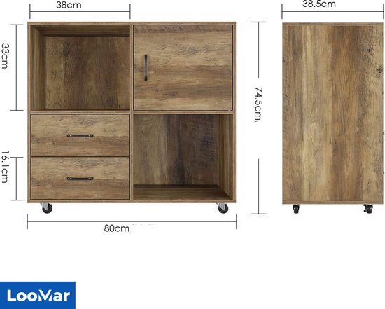 Armoire de rangement LooMar - Classeur industriel - Étagère de cuisine -  Armoire de