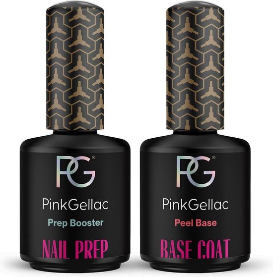 Pink Gellac Combi Deal 2 x 15ml - Prep Booster - Peel Base - Gel Nails - Gellak  Set... | bol.com