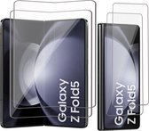 2x Screenprotector geschikt voor Samsung Galaxy Z Fold 5 - Folie Screen Protector Screenprotector