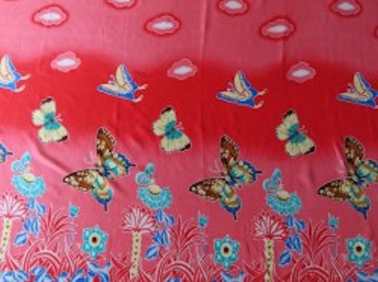 Hamamdoek, pareo, sarong, omslagdoek lengte 115 cm breedte 165 versierd met franjes.