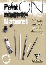 Mixed Media Blok - Naturel Papier - A4 - 250 grams - ClaireFontaine - 30 vellen