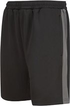 Shorts tricoté pour adultes avec poches zippées Noir/Gunmetal - 3XL