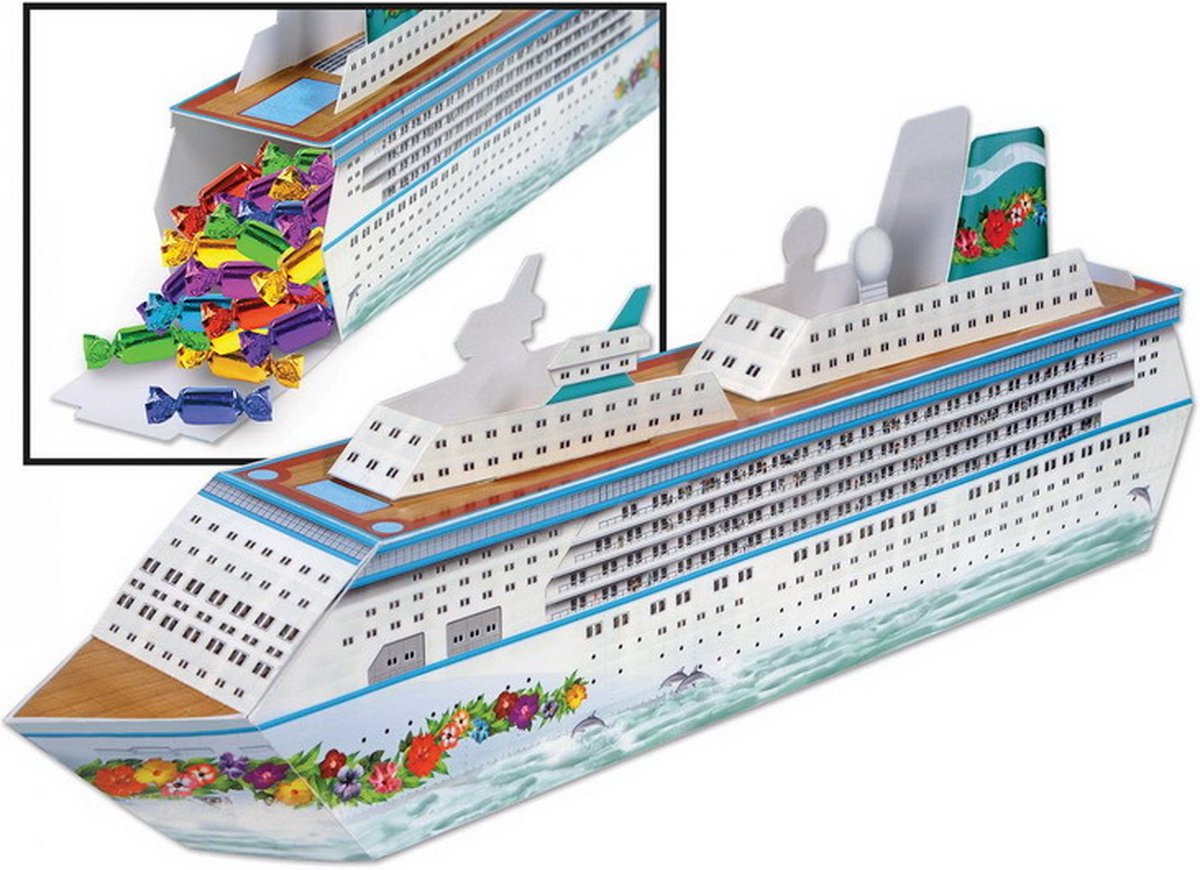 MisFun Cruiseschip Fluid Drift Fles – Onzinkbaar Model Met Vloeistof, 146x52x54 Mm, Hars En Acryl, Voor Tafel, Auto Of Als Cadeau Voor Scheepsliefhebbers