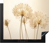KitchenYeah® Inductie beschermer 60x52 cm - Zonlicht - Paardenbloem - Botanisch - Bloemen - Kookplaataccessoires - Afdekplaat voor kookplaat - Inductiebeschermer - Inductiemat - Inductieplaat mat - Keuken decoratie